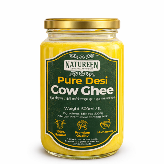Natureen Pure Desi Cow Ghee | 100% Natural | No Preservatives | Rich Aroma & Authentic Taste