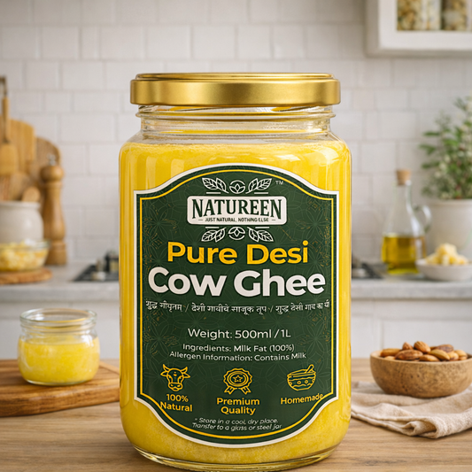 Natureen Pure Desi Cow Ghee | 100% Natural | No Preservatives | Rich Aroma & Authentic Taste