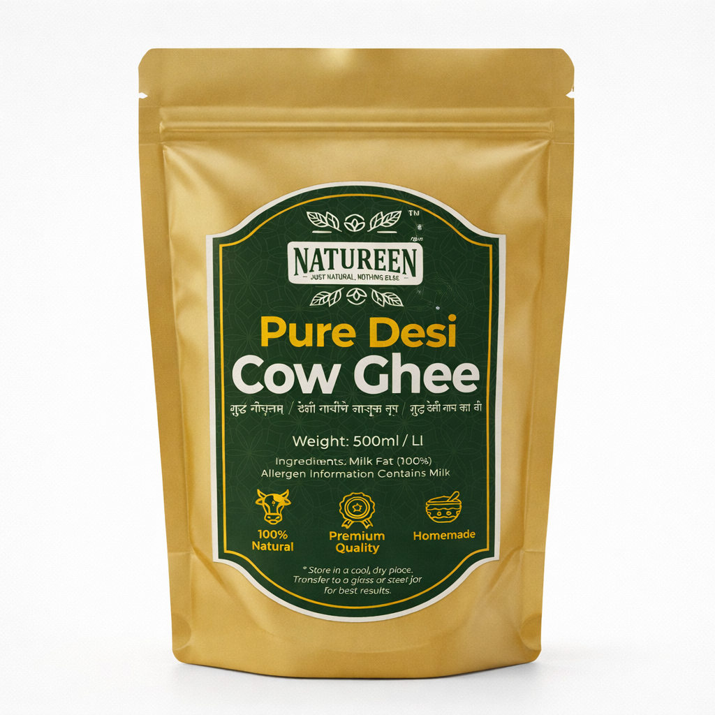 Natureen Pure Desi Cow Ghee | 100% Natural | No Preservatives | Rich Aroma & Authentic Taste